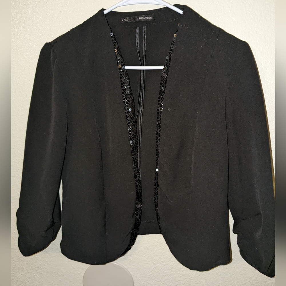 Maurices black sequin-lined blazer, medium